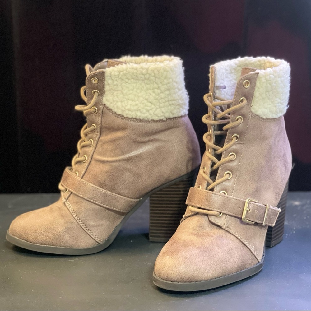 Express Chunky Heel Booties